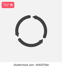 circular arrows vector icon