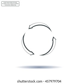 circular arrows vector icon