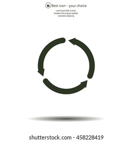 circular arrows vector icon