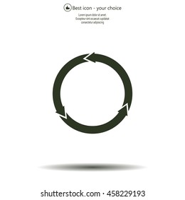 circular arrows vector icon
