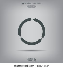 circular arrows vector icon
