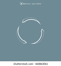 circular arrows vector icon