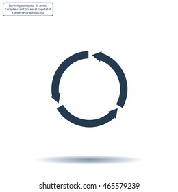 circular arrows vector icon