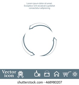 circular arrows vector icon