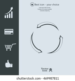 circular arrows vector icon