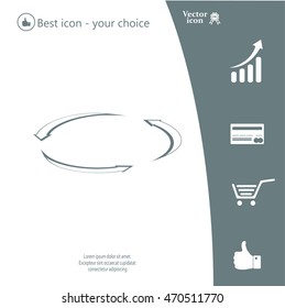 circular arrows vector icon