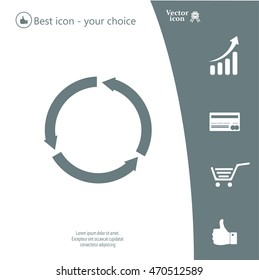 circular arrows vector icon