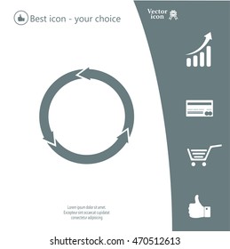 circular arrows vector icon