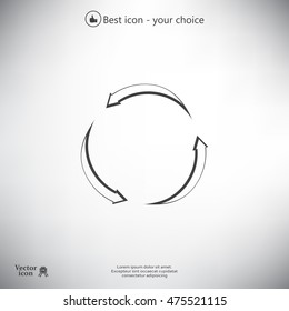 circular arrows vector icon