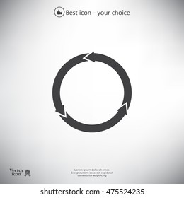 circular arrows vector icon