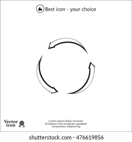 circular arrows vector icon