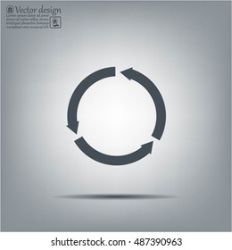 circular arrows vector icon