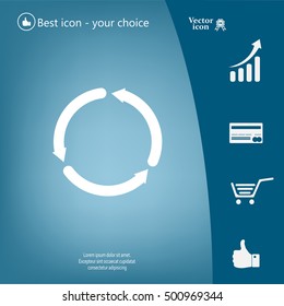 circular arrows vector icon