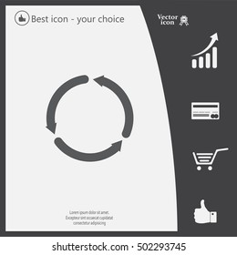circular arrows vector icon