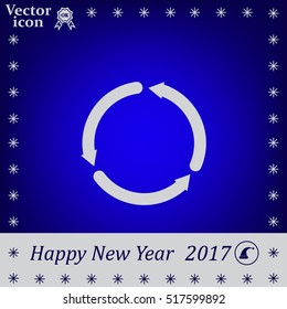 circular arrows vector icon