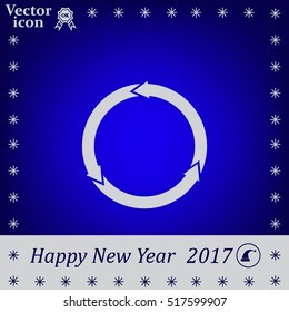 circular arrows vector icon