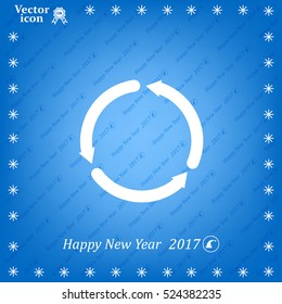 circular arrows vector icon