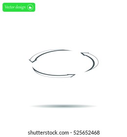 circular arrows vector icon