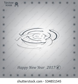 circular arrows vector icon