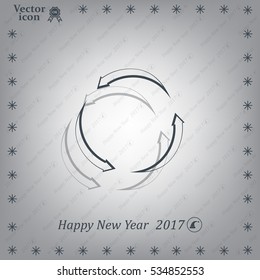 circular arrows vector icon