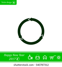 circular arrows vector icon