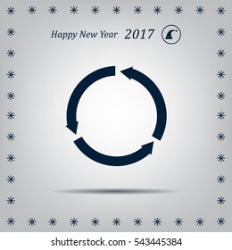 circular arrows vector icon