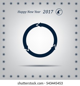 circular arrows vector icon