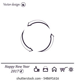 circular arrows vector icon