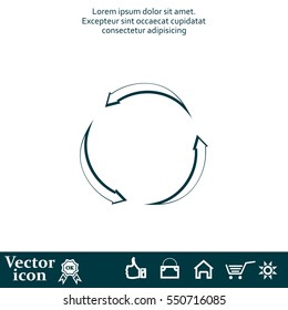 circular arrows vector icon