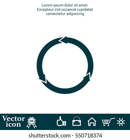 circular arrows vector icon