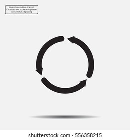 circular arrows vector icon
