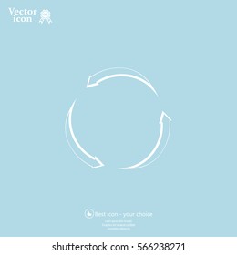 circular arrows vector icon