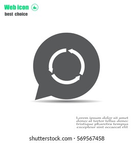 circular arrows vector icon
