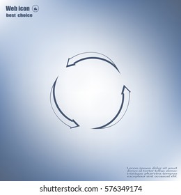 circular arrows vector icon