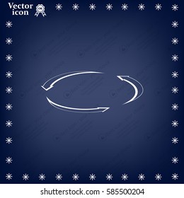 circular arrows vector icon