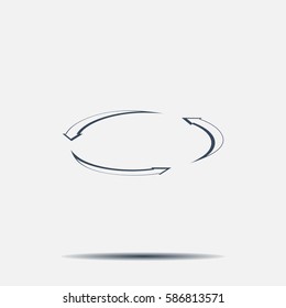 circular arrows vector icon
