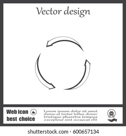circular arrows vector icon