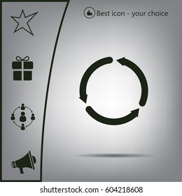 circular arrows vector icon
