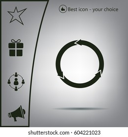 circular arrows vector icon