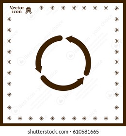 circular arrows vector icon