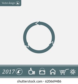 circular arrows vector icon