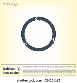circular arrows vector icon