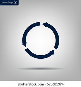 circular arrows vector icon