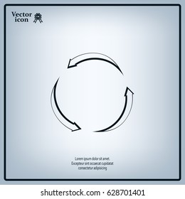 circular arrows vector icon