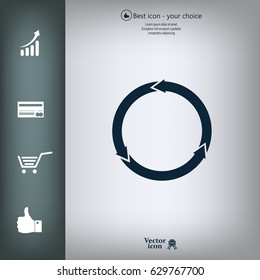 circular arrows vector icon