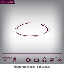 circular arrows vector icon