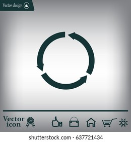 circular arrows vector icon