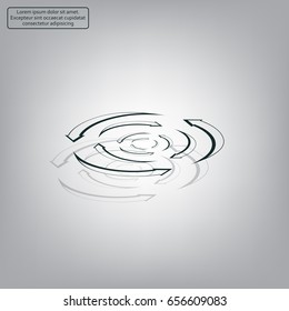 circular arrows vector icon