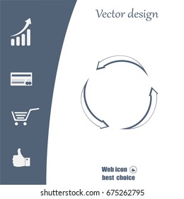 circular arrows vector icon