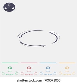 circular arrows vector icon